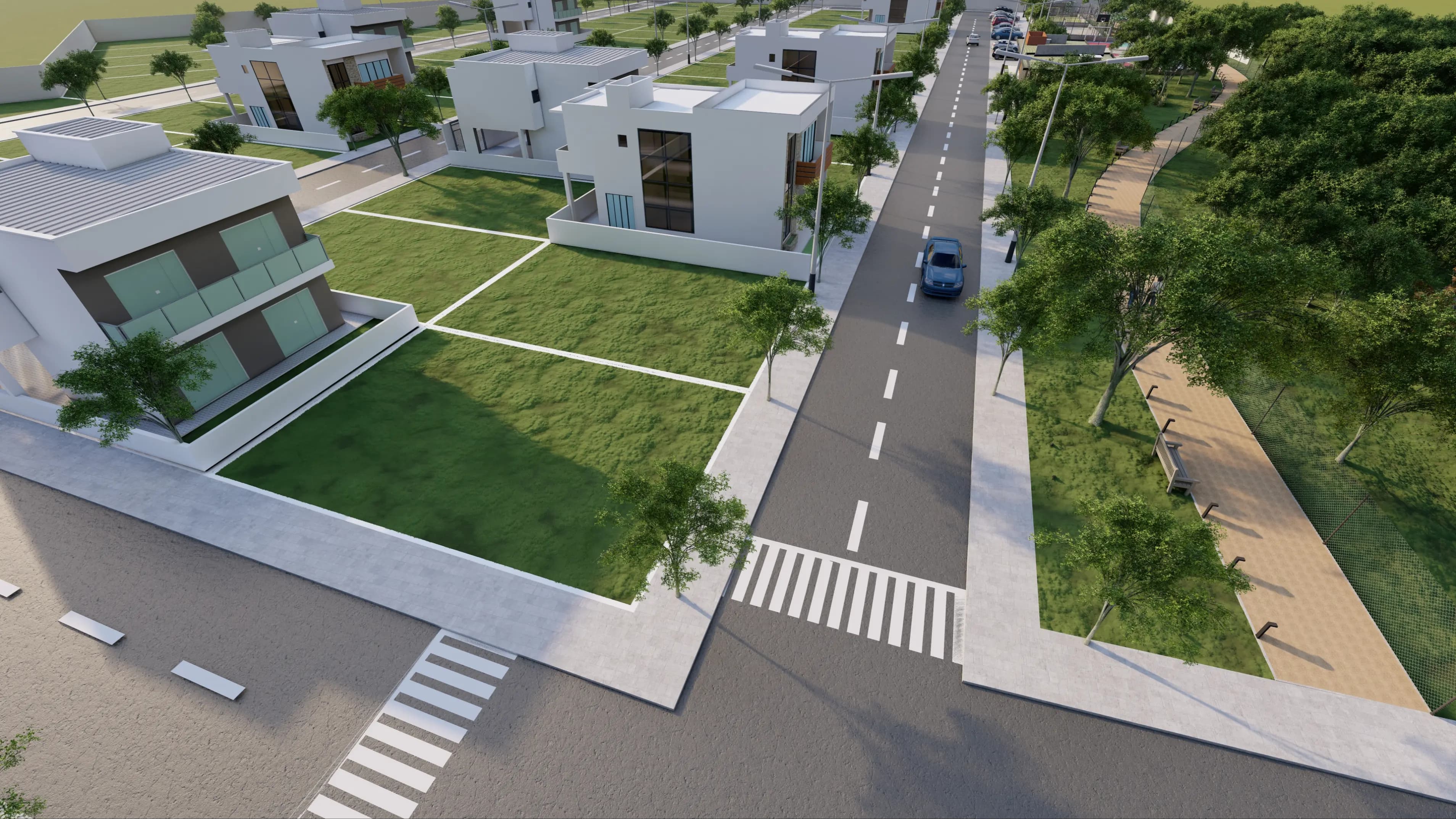 Vista aérea do empreendimento Jardim di Berlim